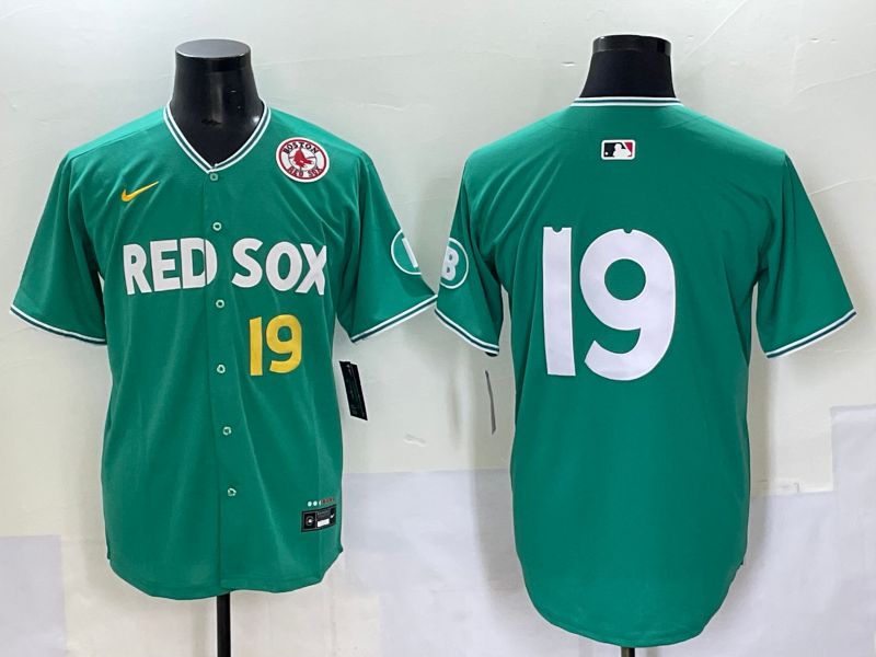 Men 2025 Boston Red Sox #19 No Name Dark Green Joint Name Nike MLB Jersey style 6